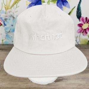 Whatnot White Strapback Adjustable Hat Cap AS Colour Limited